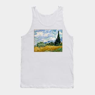 Wheatfields and Cypresses Van Gogh Tank Top